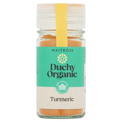 Duchy Organic turmeric spice 38g glass jar, UK version