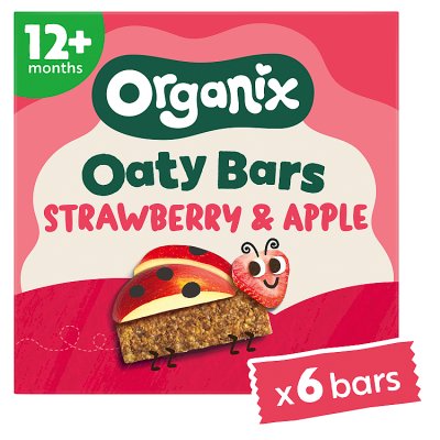 Organix soft oaty bars strawberry and apple 6x23g (British brand)
