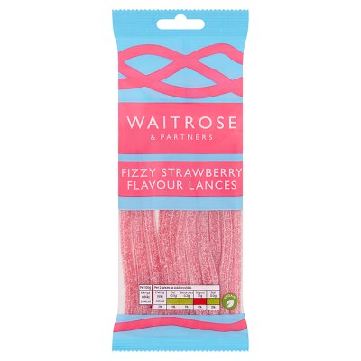 Waitrose fizzy strawberry lances 65g - British product