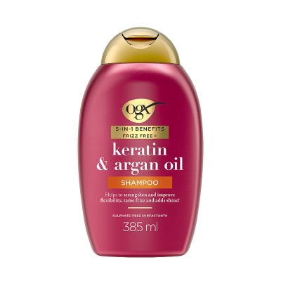 OGX keratin smoothing oil shampoo 385ml, UK version