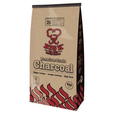 Big K premium-grade charcoal 5kg, imported from the UK