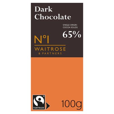 Waitrose Italian orange dark chocolate bar 100g (British brand)
