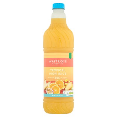 Waitrose tropical high juice no added sugar 1 litre - British product