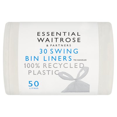 Essential tie handle swing bin liners 30s, imported from the UK