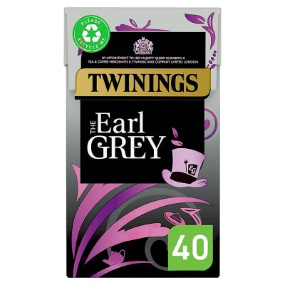 Twinings Earl Grey tea bags 40 pack 100g, UK version
