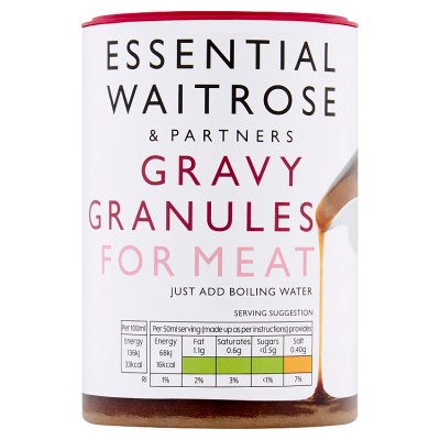 Waitrose meat gravy granules 170g, imported from the UK