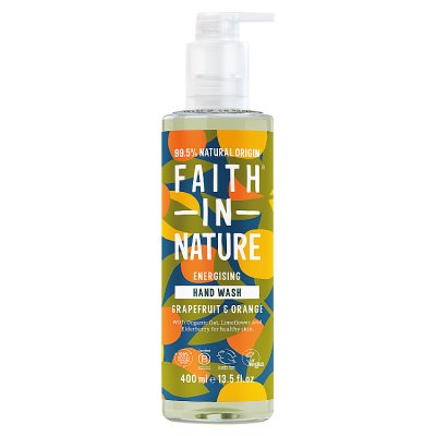 Faith in Nature grapefruit orange hand wash 400ml, imported from the UK
