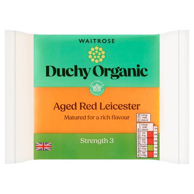 Duchy Organic Aged Red Leicester cheese 200g, imported from the UK