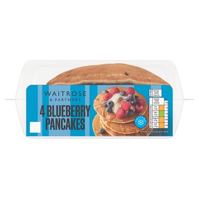 Waitrose blueberry pancakes 4 pack (British brand)