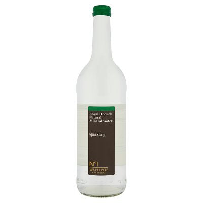 Waitrose No.1 Royal Deeside sparkling water 750ml, UK version