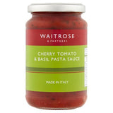 Waitrose cherry tomato and basil pasta sauce 350g, imported from the UK