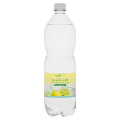 Waitrose sparkling lemon lime water 1 litre (British brand)
