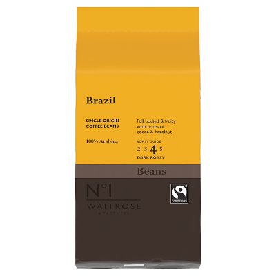 Waitrose No.1 coffee beans Brazil Assodantas 227g (British brand)