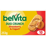 belVita Duo Crunch strawberry yogurt cereal snack bars 253g - British product