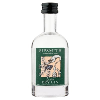 Sipsmith London Dry Gin miniature 5cl bottle, UK version