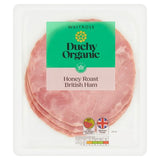 Duchy Organic honey roast ham slices 90g, imported from the UK