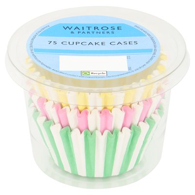 Waitrose cupcake cases for baking, pack of 75, UK version