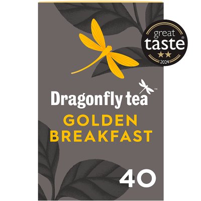 Dragonfly Golden Breakfast Tea 40 teabags, imported from the UK