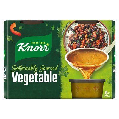 Knorr gluten free vegetable stock pot 8 x 28g - British product