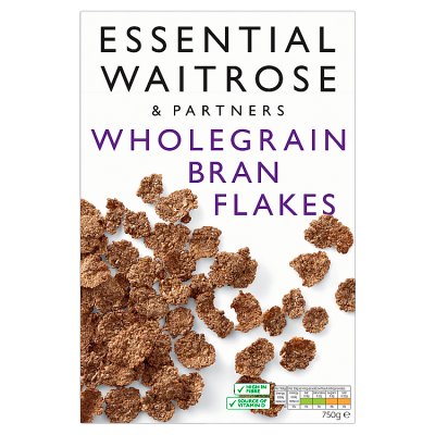 Waitrose Essential Bran Flakes 750g, imported from the UK