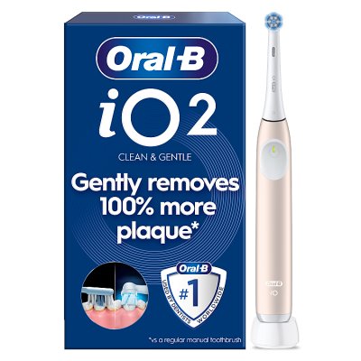 Oral-B iO2 Calm Pink electric toothbrush with pressure sensor (British brand)