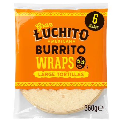 Gran Luchito soft wheat burrito wraps 360g, UK version