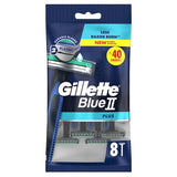 Gillette Blue II Plus disposable razor 8 pack, UK version