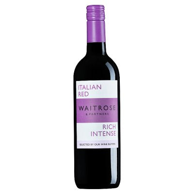 Waitrose Rich and Intense Italian Red wine 75cl - British product