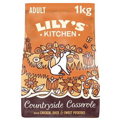 Lily's Kitchen chicken duck grain-free dog food 1kg, imported from the UK
