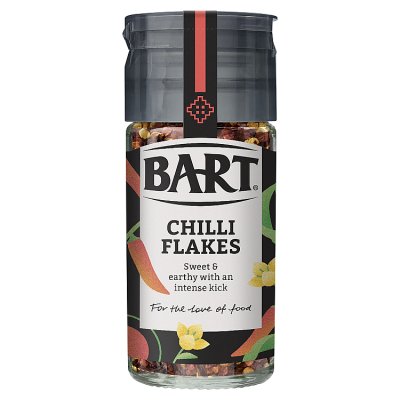Bart dried chilli flakes 27g, imported from the UK