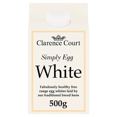 Clarence Court pasteurised liquid egg white 500g, UK version