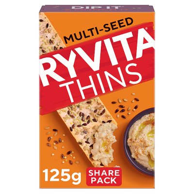 Ryvita multi-seed flatbread crackers 125g - British product