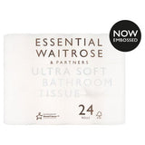 Waitrose white ultra soft bathroom tissue 24 rolls (British brand)