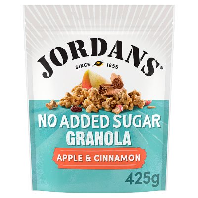 Jordans apple cinnamon no added sugar granola 425g, imported from the UK