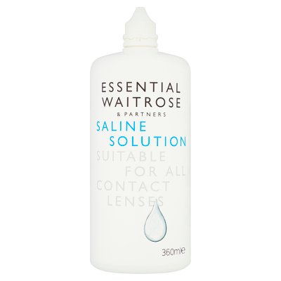 Waitrose Essential Saline Solution 360ml, UK version