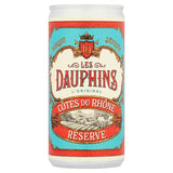 Les Dauphins Côtes du Rhône wine can 20cl, UK version