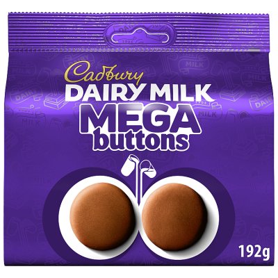 Cadbury Mega Buttons chocolate sharing bag 192g - British product