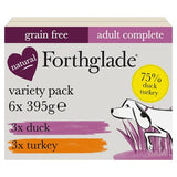 Forthglade grain free duck turkey variety pack 6x395g, imported from the UK
