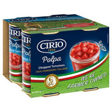 Cirio polpa chopped tomatoes 4x400g pack, UK version
