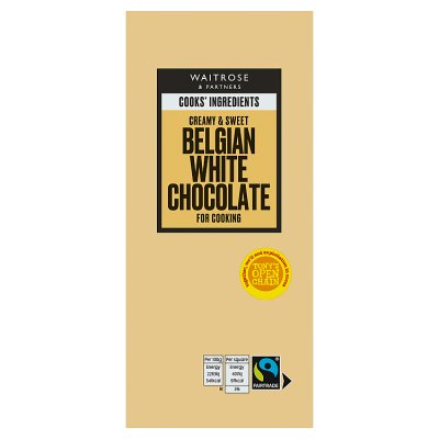 Waitrose Cooks' Ingredients white chocolate 180g, UK version
