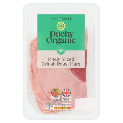 Duchy Organic finely sliced roast ham 90g (British brand)