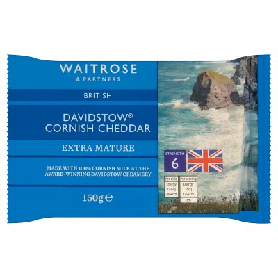 Waitrose extra mature cheddar cheese 150g - British product