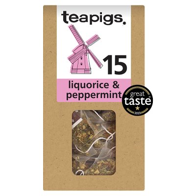 Teapigs liquorice and peppermint tea temples 45g (British brand)