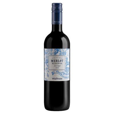 Waitrose Chilean Merlot red wine 75cl, imported from the UK