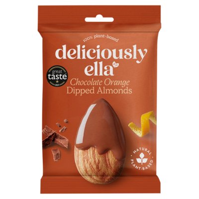 Deliciously Ella chocolate orange dipped almonds 27g (British brand)