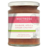 Waitrose rhubarb apple ginger chutney 320g - British product