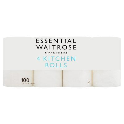 Waitrose Essential Kitchen Rolls 4x100 sheets (British brand)