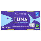 Waitrose MSC tuna steak in spring water 4x200g, UK version