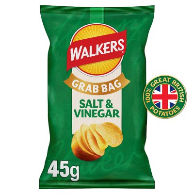 Walkers Salt & Vinegar crisps 45g - British product