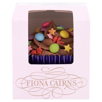 Fiona Cairns chocolate cupcake, a vegetarian bakery item (British brand)